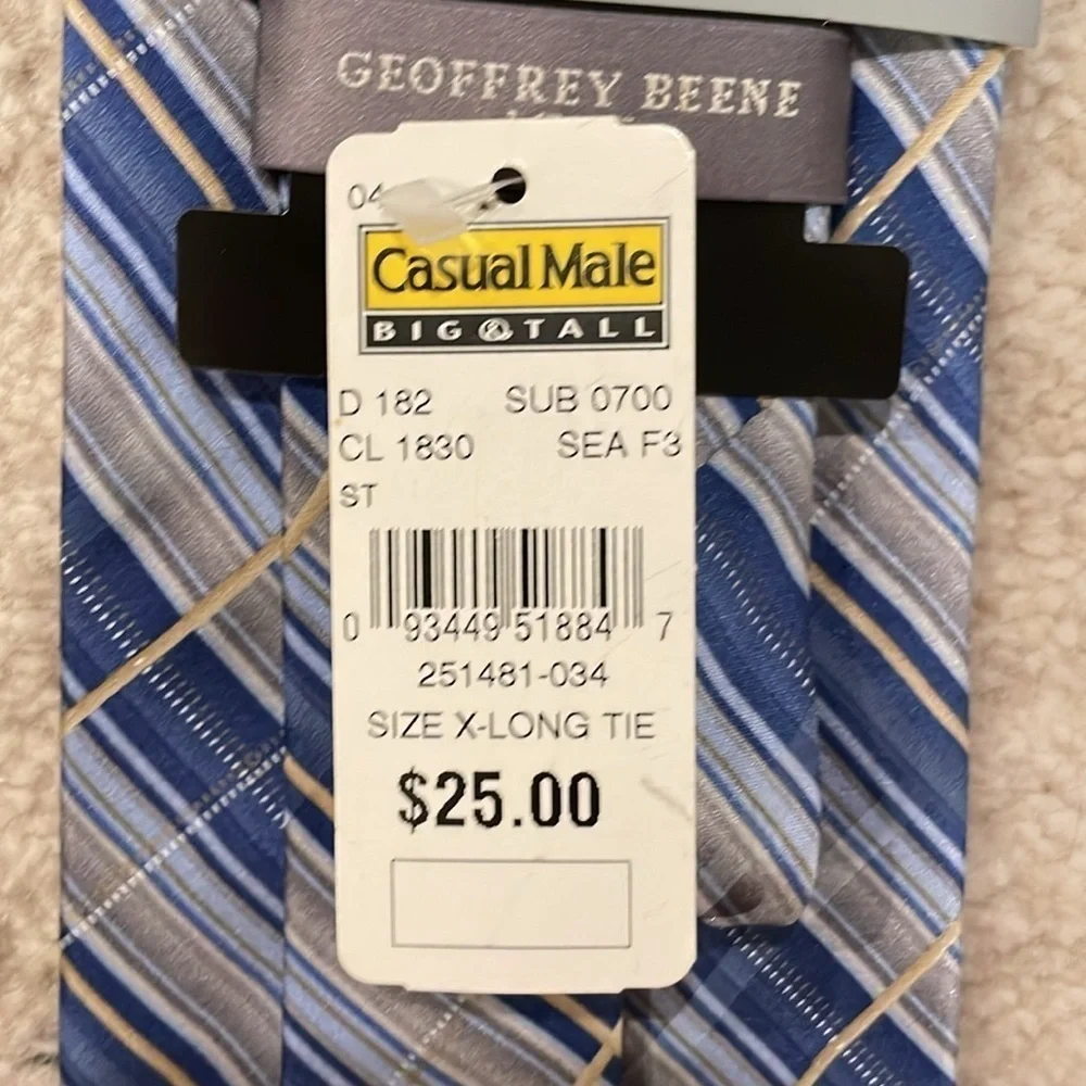 Geoffrey Beene Blue Striped Men's Tie